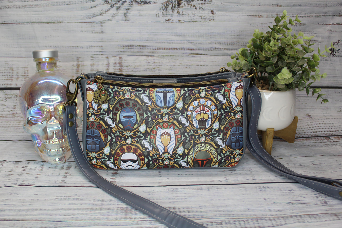 Art Nouveau Space Wars Crossbody Bag