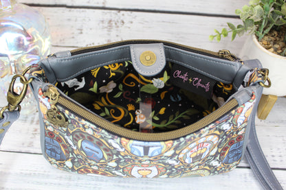 Art Nouveau Space Wars Crossbody Bag