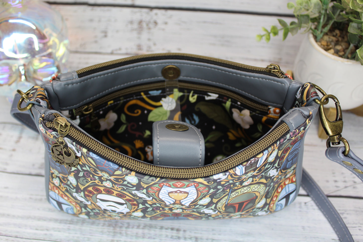 Art Nouveau Space Wars Crossbody Bag