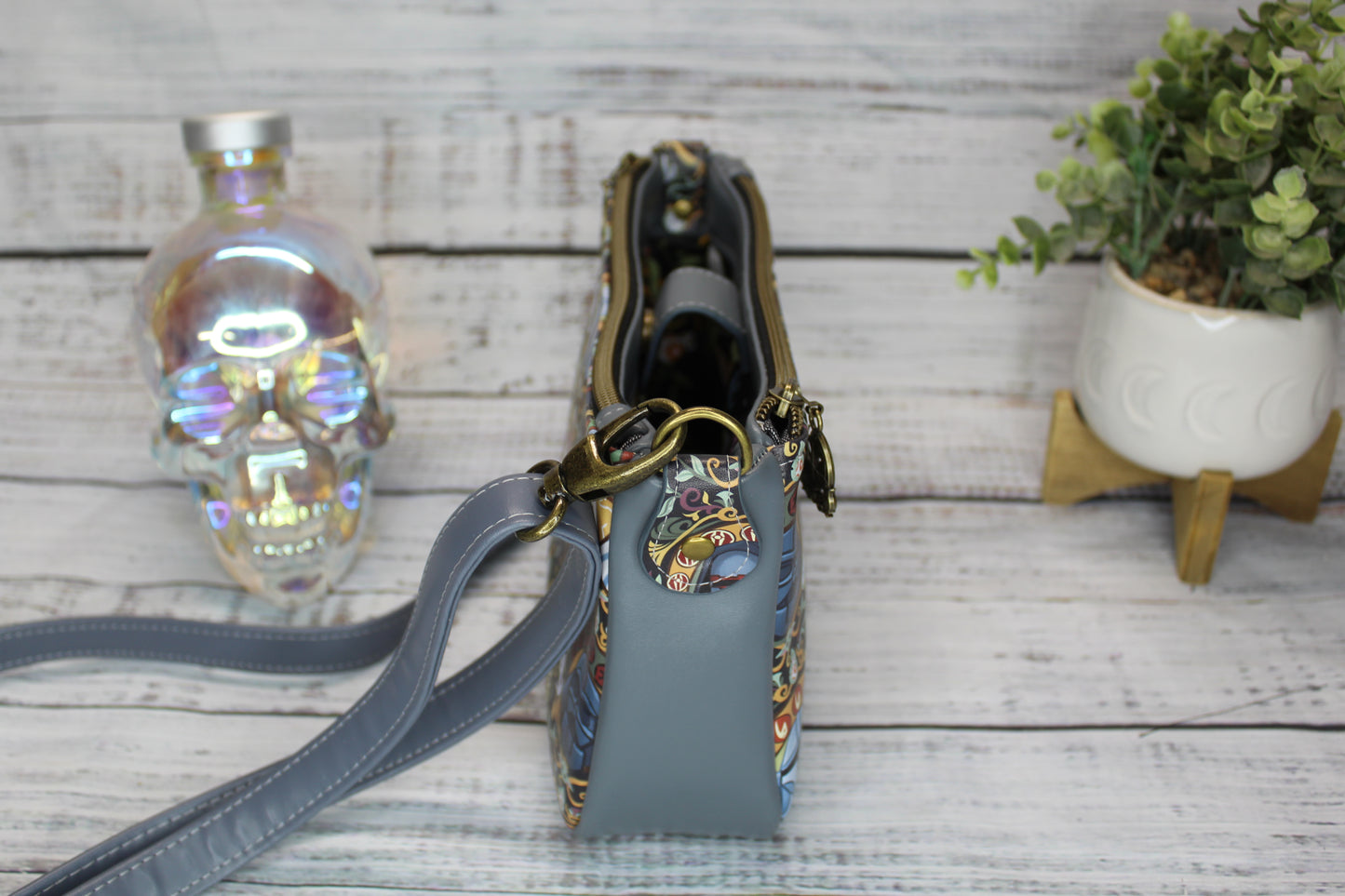 Art Nouveau Space Wars Crossbody Bag