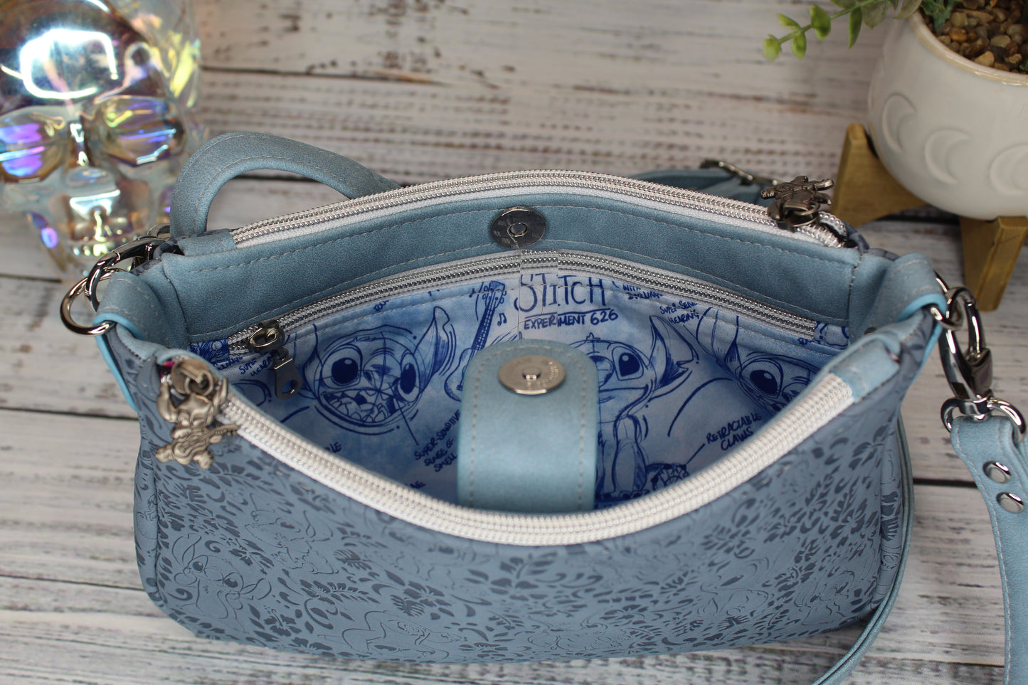 Blue Alien Crossbody Bag