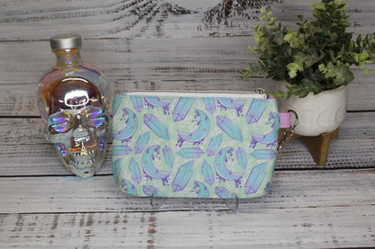 Pastel Moon and Crystals Wristlet