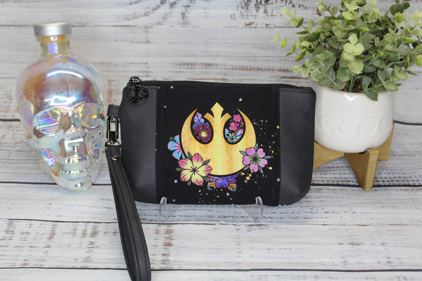 Floral Rebel Wristlet