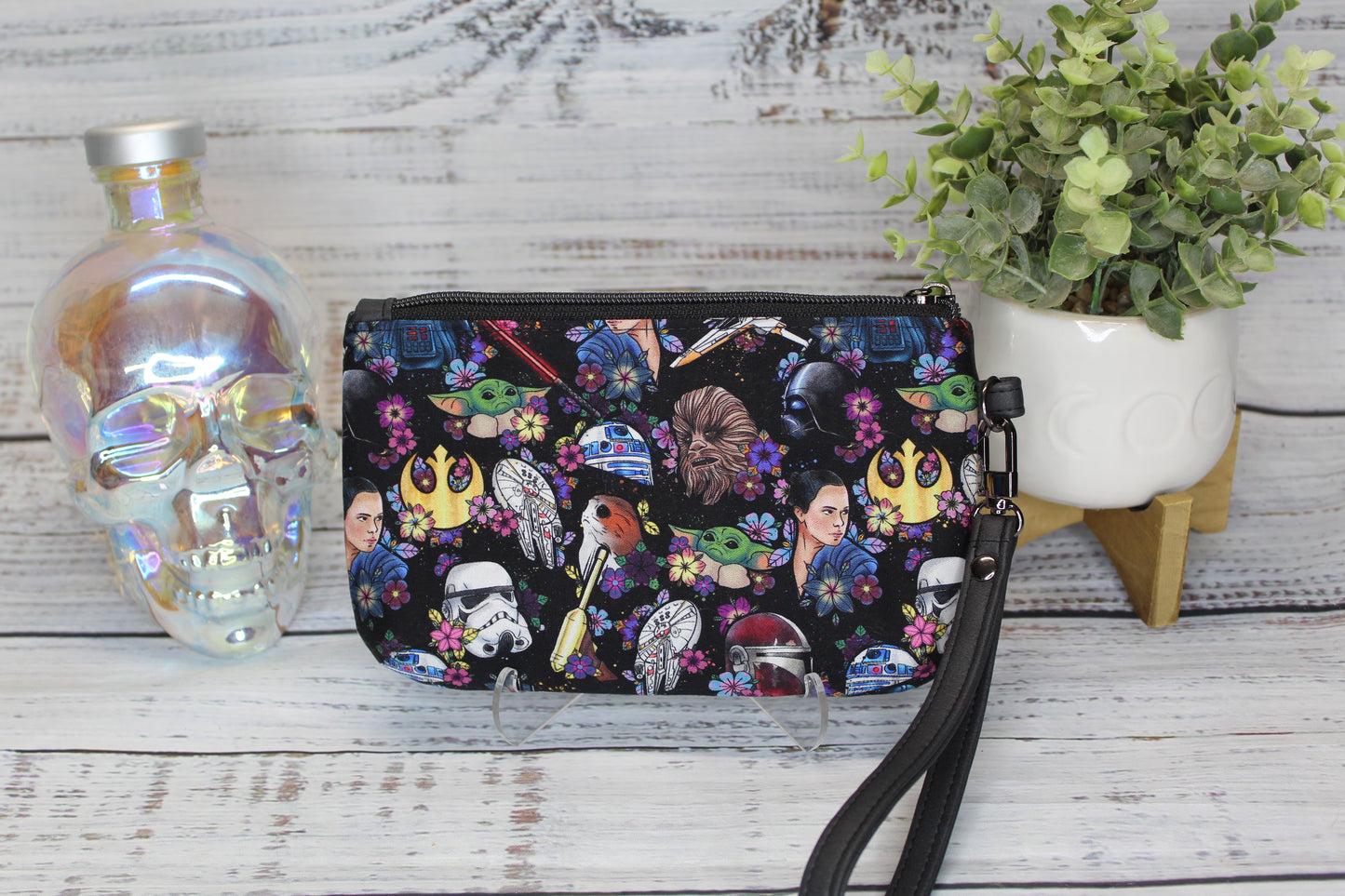 Floral Rebel Wristlet