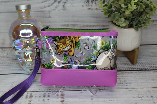 Clear Wristlet - Forest Spirit and Bus