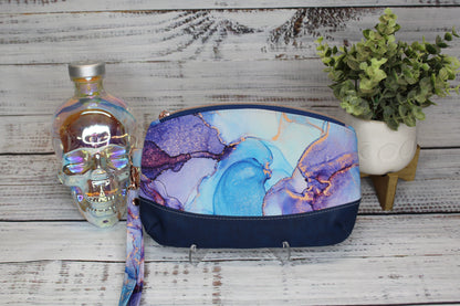 Blue Purple Geode Wristlet