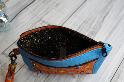 Orange Ball Wristlet