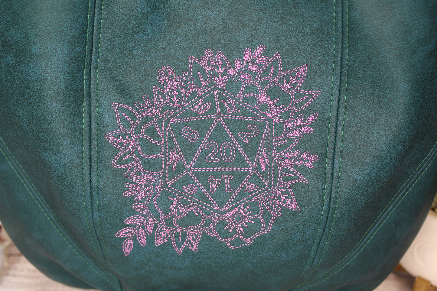 Embroidered Hobo Bag - Floral 20 Sided