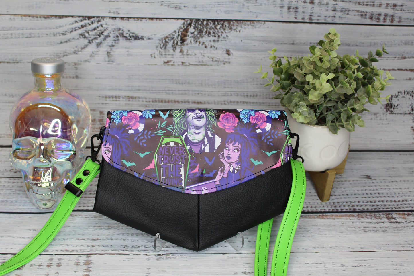 Spooky Ghost Guy - Large Crossbody Bag