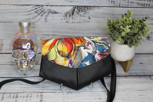 Colorful Floral - Large Crossbody Bag