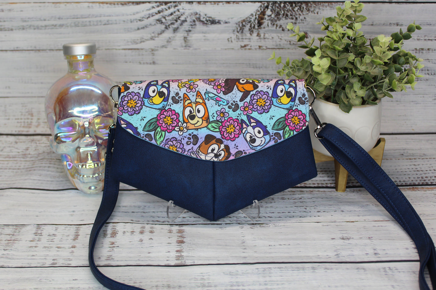 Blue Dog Crossbody Bag