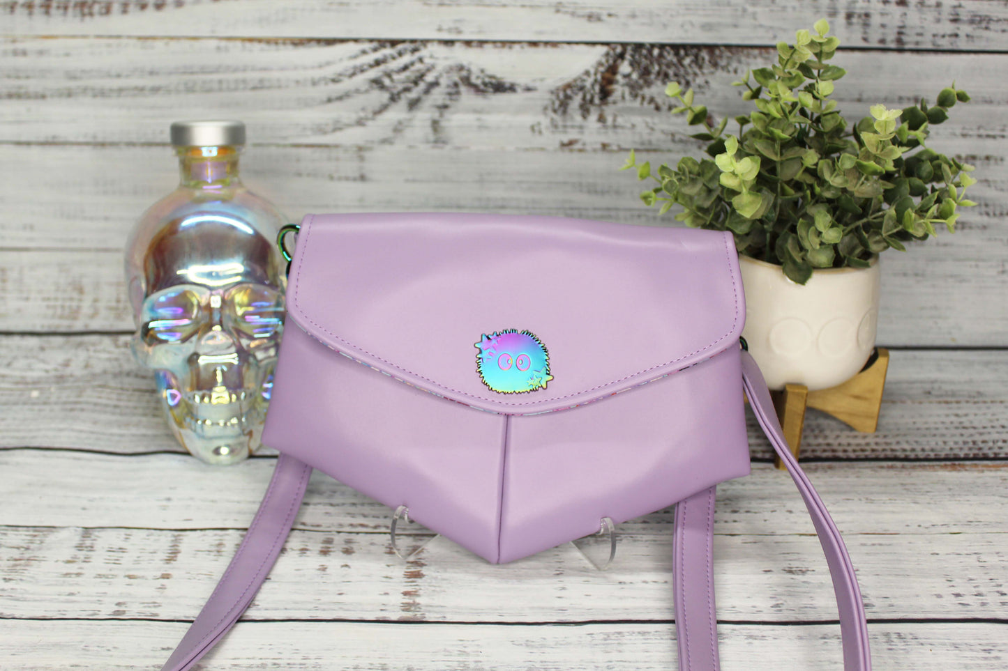 Lavender Soot Monster Crossbody Bag