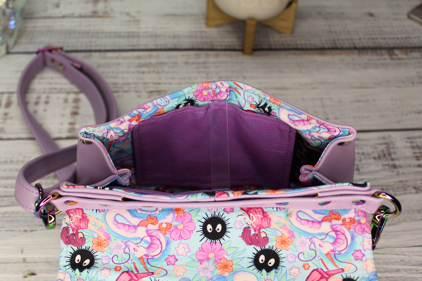 Lavender Soot Monster Crossbody Bag