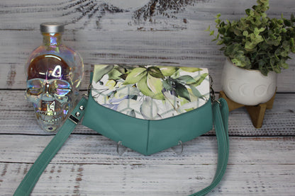 Green Floral - Small Crossbody Bag