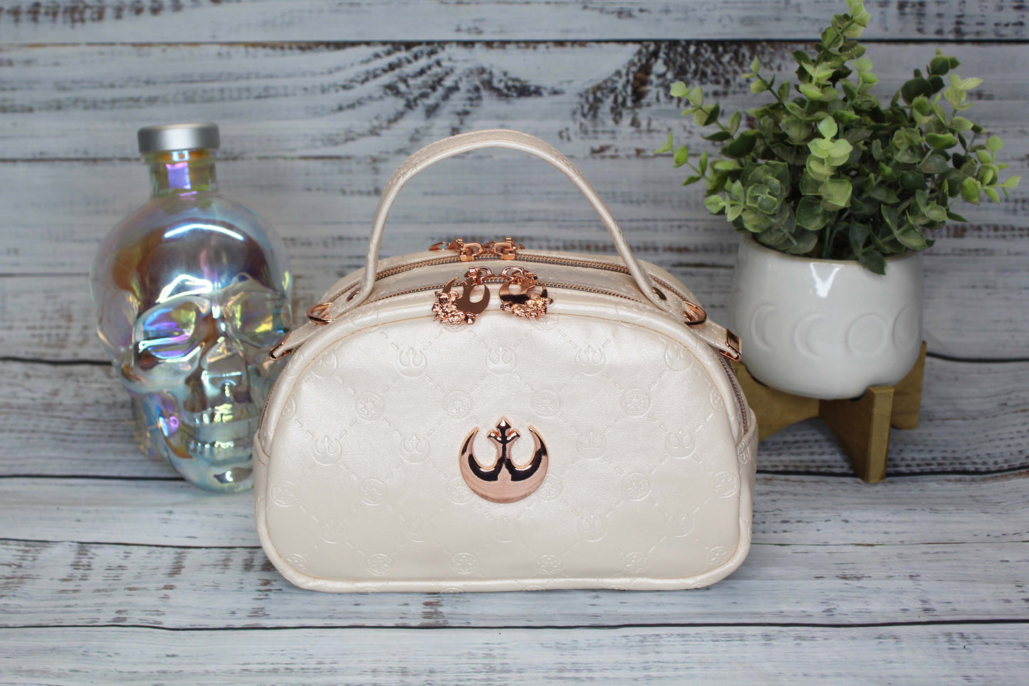 Rose Gold Rebel Mini Bowler Bag