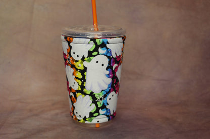 Neon Spooky Reversible Cup Sleeve